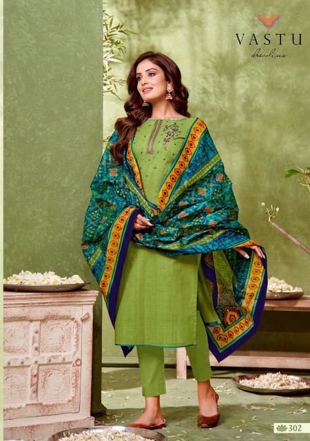 Vastu Ikkat Patola 3 Regular Wear Lawn Cotton Printed Designer Dress Material Collection